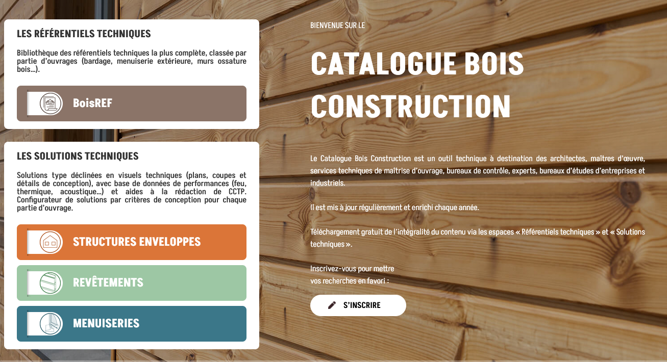 Catalogue bois construction site outil CODIFAB