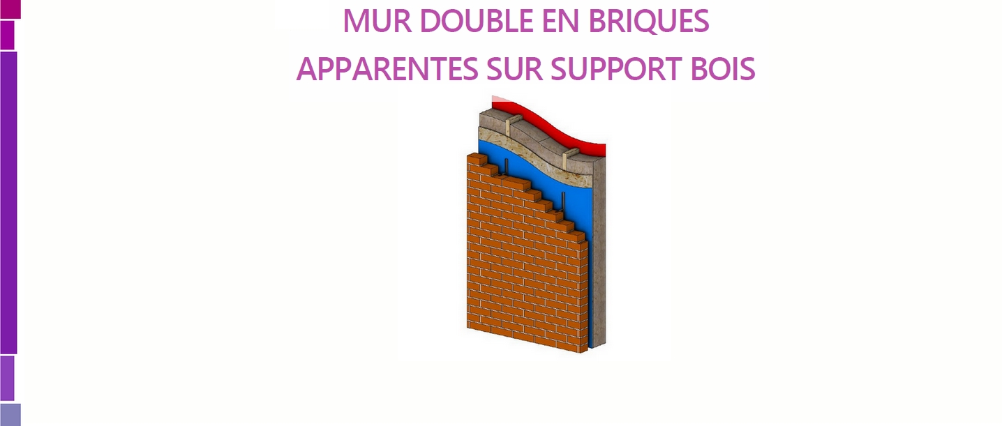Mur double en Briques Apparentes sur support bois